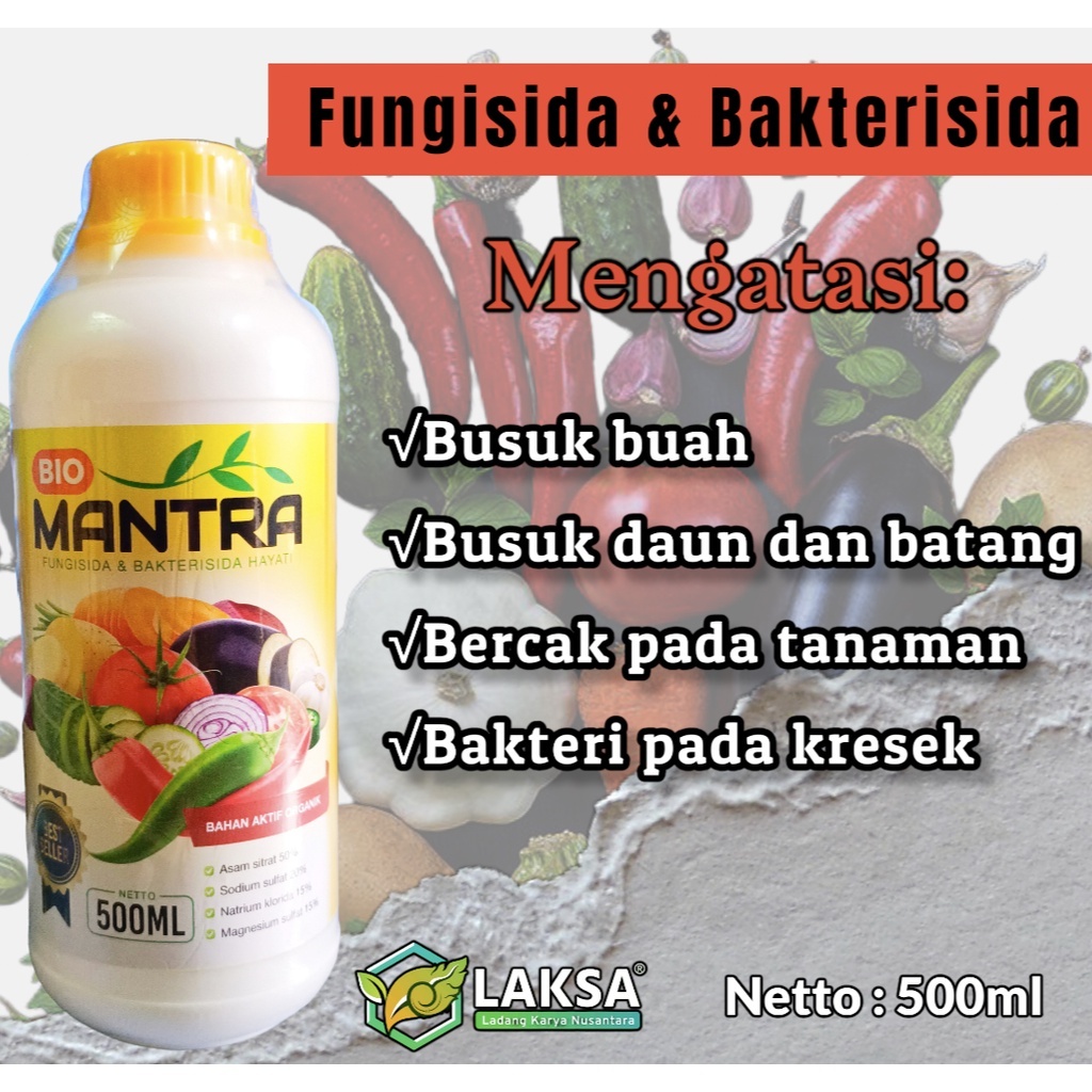 Fungisida & Bakterisida Nabati BIO MANTRA Mengendalikan Jamur