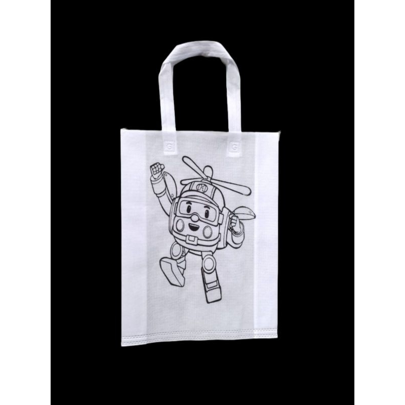 

Tas spunbond mewarnai Tas lukis anak Tas menggambar Tas anak warna putih isi 20pcs ukuran 30×40×8