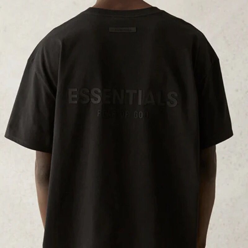 T-shirt Fear Of God Essentials Back Font | Kaos Essentials Fear Of God