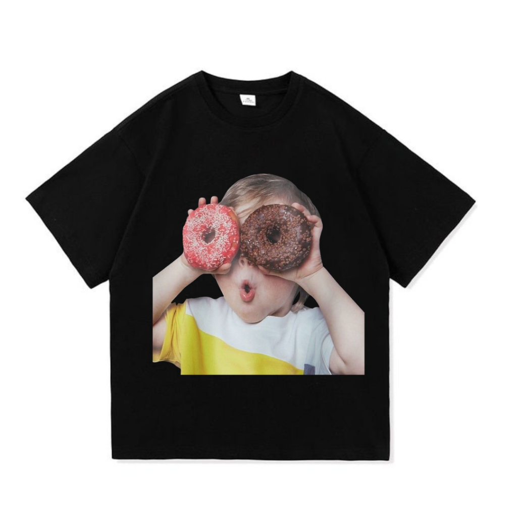 Kntck "BABY FACE" Oversized T-Shirt | Black Oversize | Kaos Oversize | Vintage | Atasan | Kaos Baby 