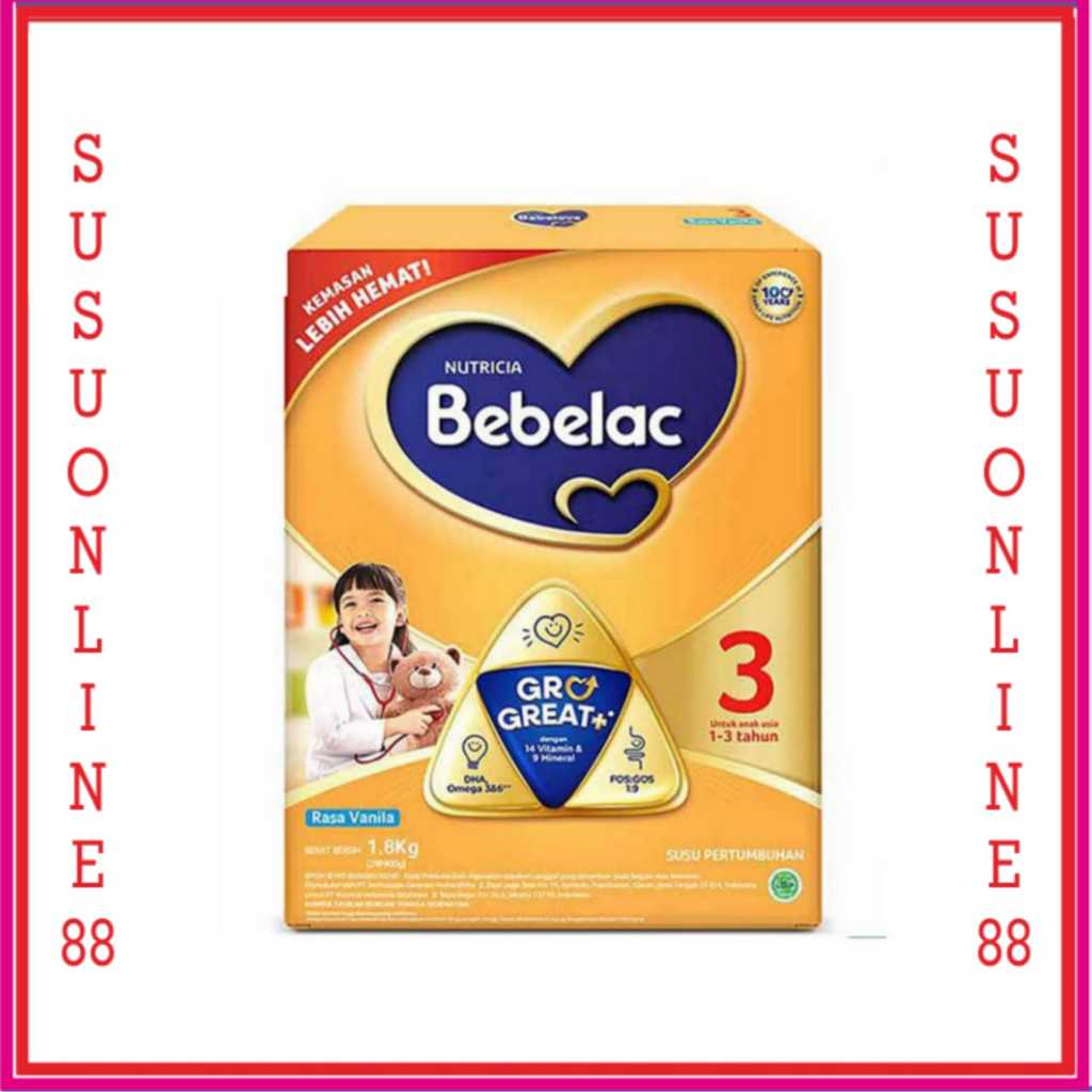 BEBELAC 3 VANILA 1800 GRAM JUMBO SUSU