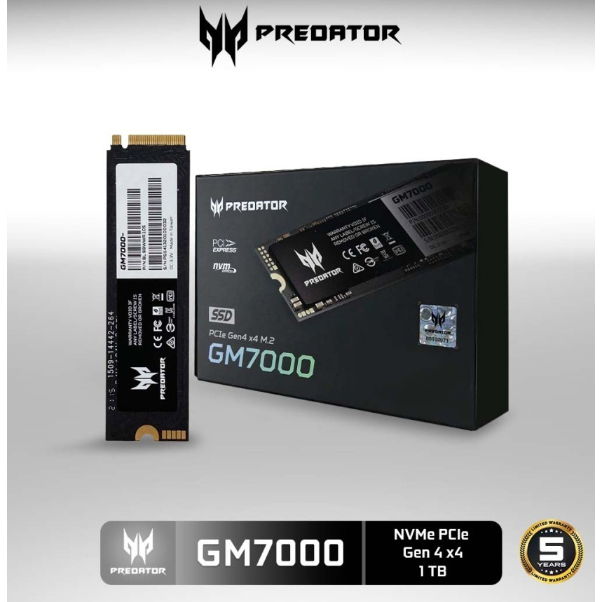 SSD ACER PREDATOR GM7000 1TB M.2 NVME | SSD Acer Predator GM7000 1TB M.2 NVME