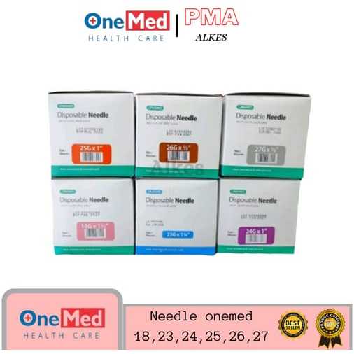 Needle Onemed 18G, 23G, 24G, 25G, 26G, 27G, Harga/Box