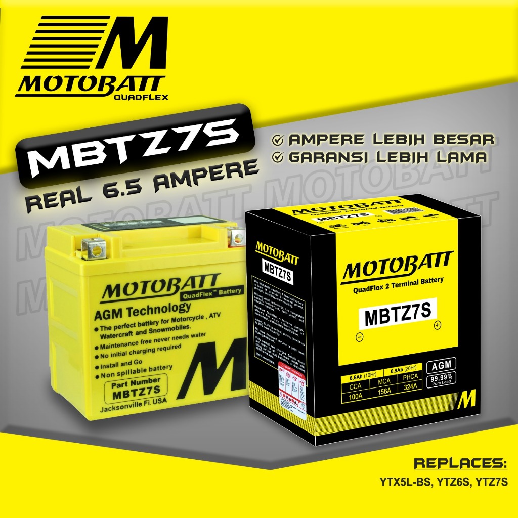 AKI MOTOBATT QUADFLEX MBTZ7S SATRIA FU 150 / GSX R 150 / GSX S 150 - 12V6.5AH ORIGINAL
