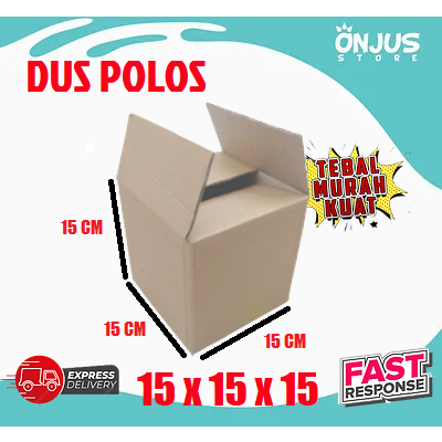 

KARDUS BOX KARTON PACKING DUS DA1 POLOS 15 CM x 15 CM x 15 CM MINYAK GULA KECAP SEMBAKO MIE