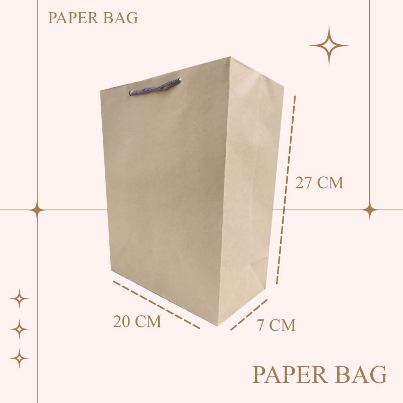 

Paper Bag Besar Dan Murah Cokelat Polos R7 (P20 x L7 x T27) Termurah Dan Paling Laris TAS HAJATAN ulangtahun Dan Pernikahan