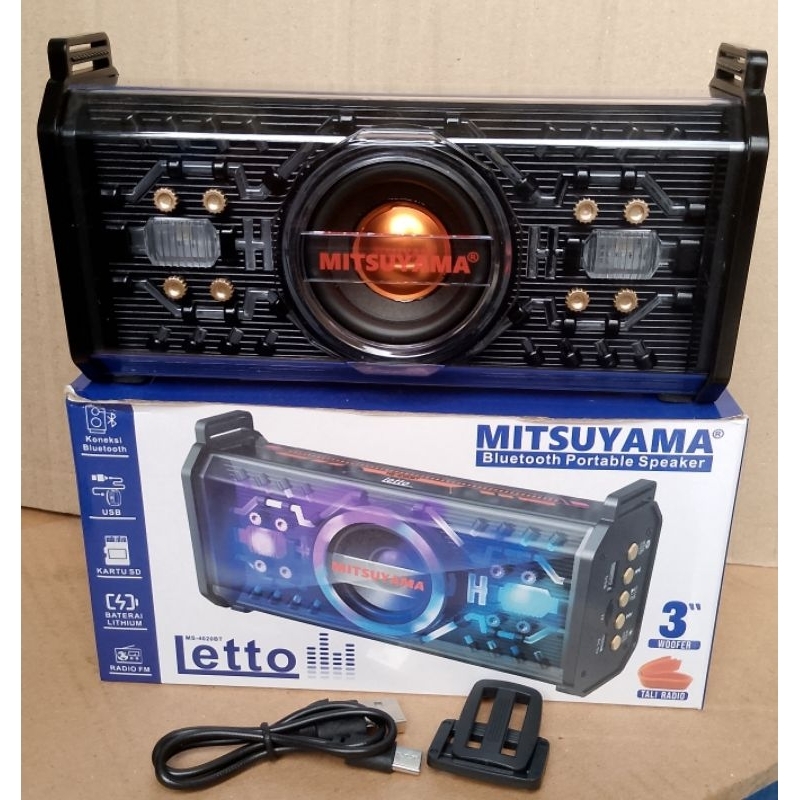 Speaker Bluetooth Mitsuyama Letto/ Speaker Bluetooth Radio Full Bass