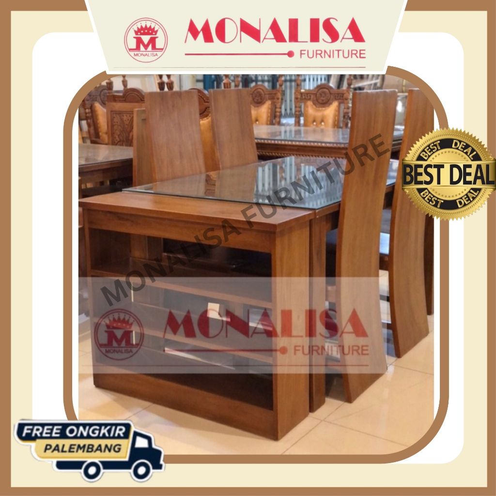 Meja Makan Jati Minimalis JEPARA/ Meja Makan 4 Kursi nyaman Untuk Keluarga dan Tamu