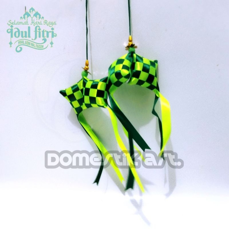 

ketupat lebaran pita idul fitri / hiasan parcel / aksesoris idul fitri / lebaran / hiasan lebaran idul fitri