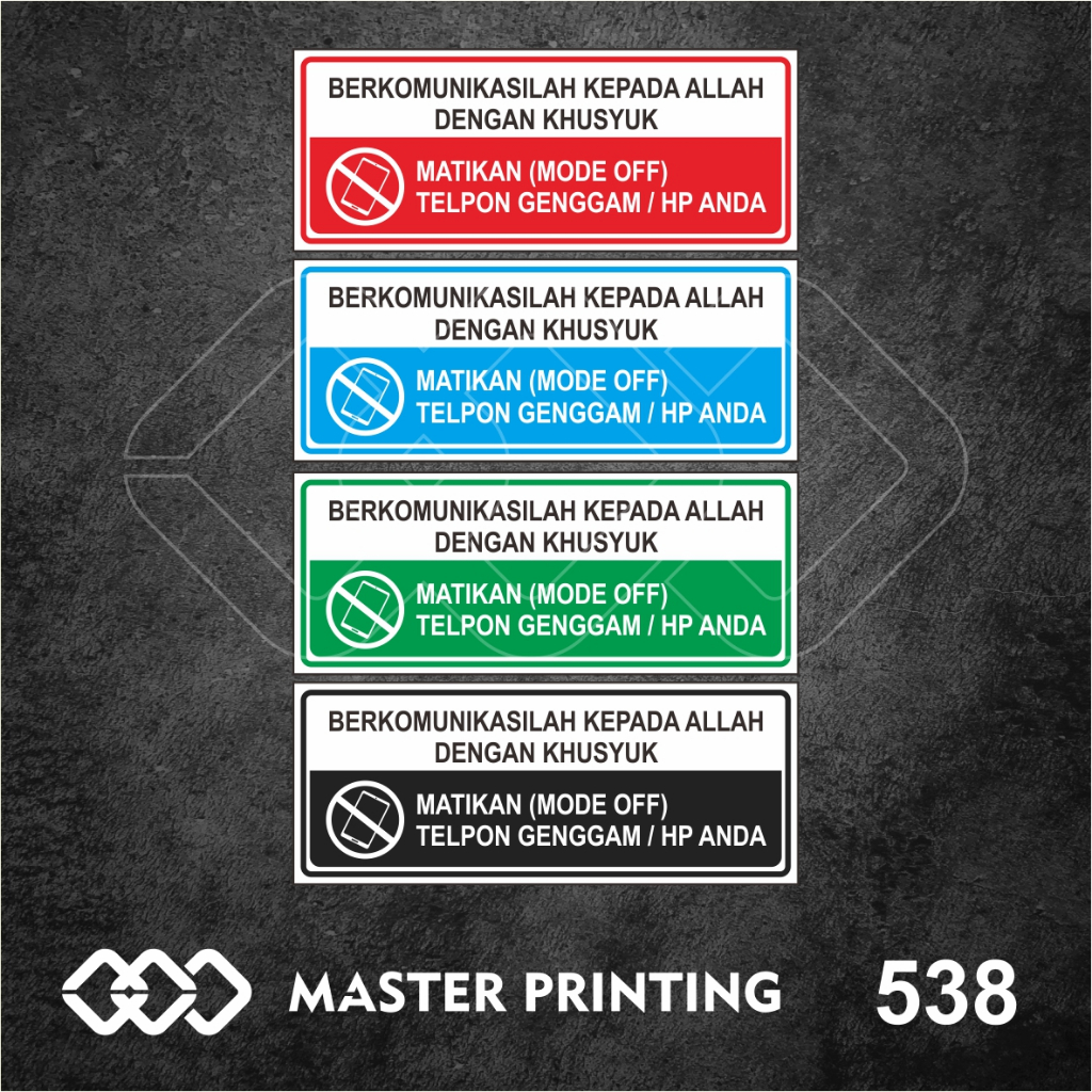 

538 - Stiker Matikan HP atau Mode Off, Sticker Vinyl, Premium, Tahan Air, Termurah, dan Bisa Custom