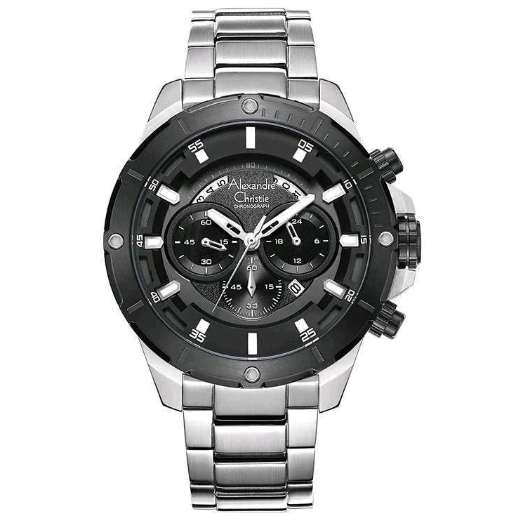 Jam Tangan Pria Original Alexandre Christie AC 6529 MC Silver