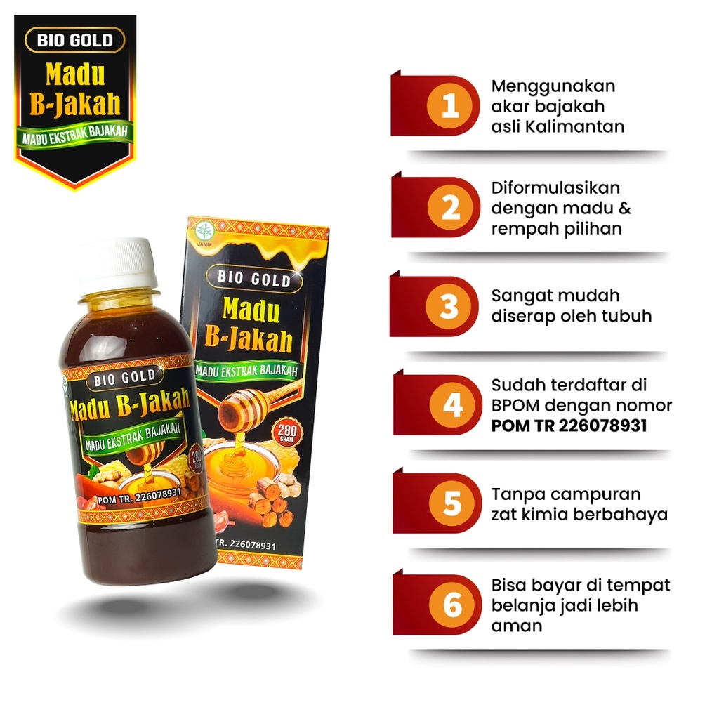 

Madu B - Jakah Madu Herbal Akar Bajakah Bio Gold Plus Bawang Dayak Kunyit Putih Original