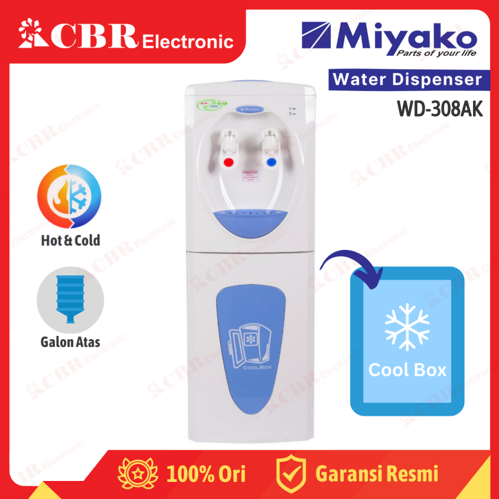 DISPENSER MIYAKO GALON ATAS WD-308AK - Lemari Pendingin