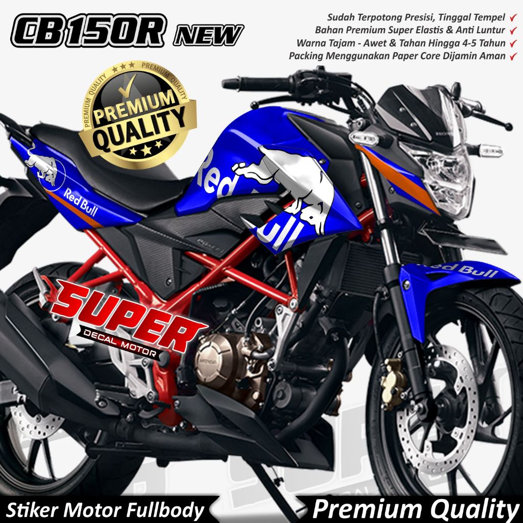 (COD) Stiker Decal Motor CB150R New 2016 2017 2019 Full Body Variasi Konsep Redbull