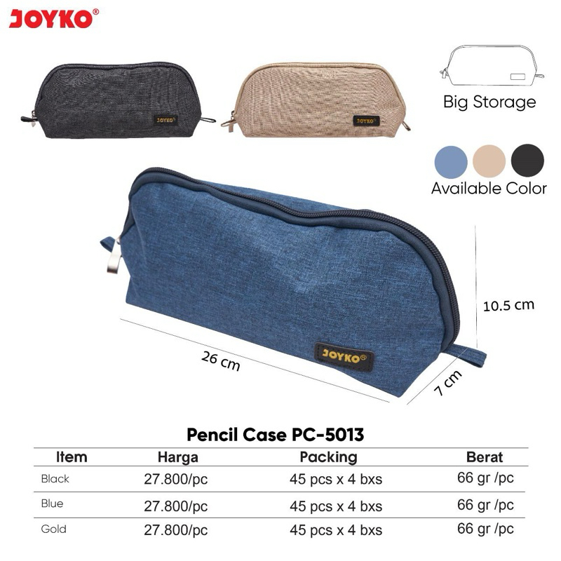 

Zipper Pencil case Sleting PC 5013 / Tempat pensil / Tempat alat tulis Joyko Pc-5013 Pc5013