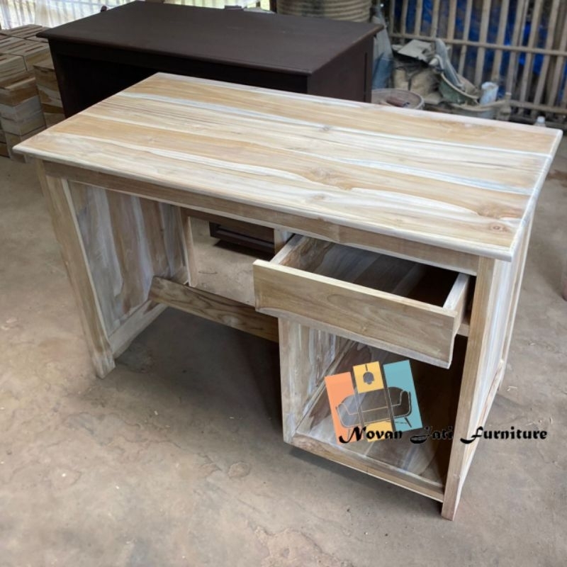 meja biro kayu jati - meja belajar - meja kantor - meja guru