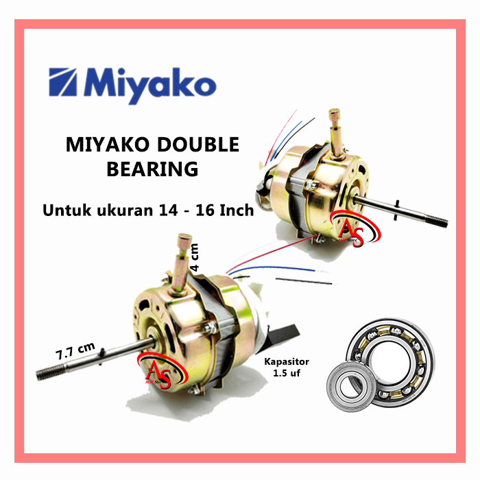 DINAMO KIPAS ANGIN MIYAKO BEARING II MOTOR KIPAS ANGIN DOUBLE BEARING II MIYAKO BEARING