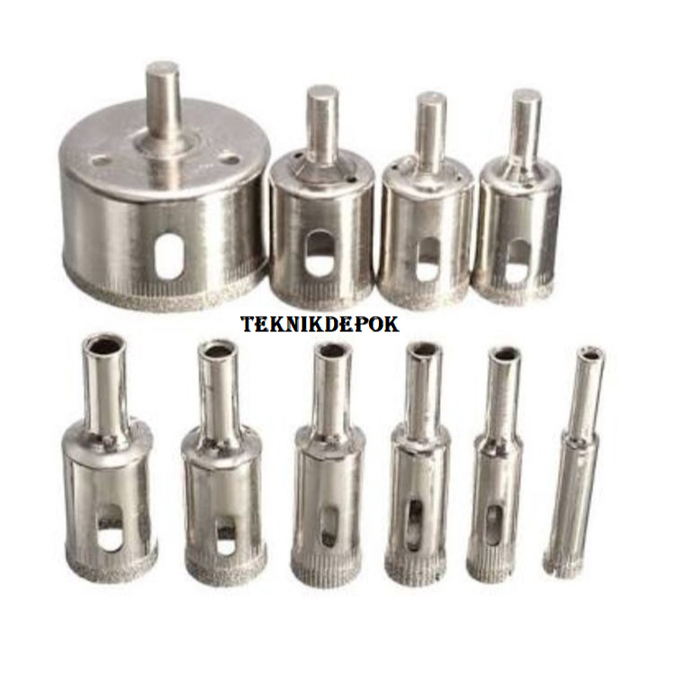 Hole Saw Kaca 6 MM Pelubang Keramik Marmer Diamond Core Drill Bit Mata Bor Granit 6 MM Diamond Coate