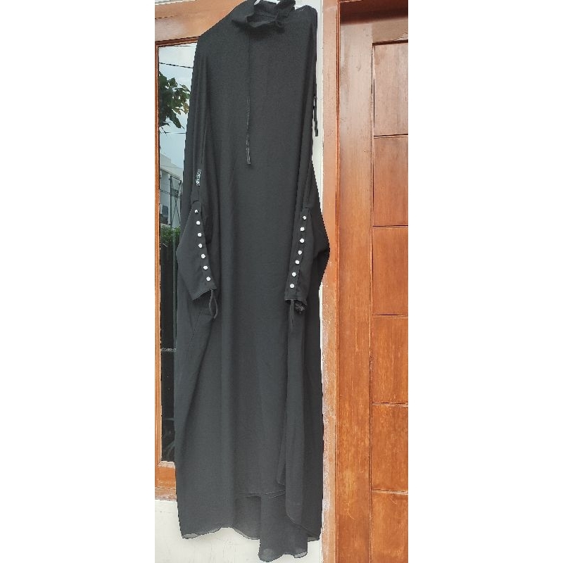 Overhead abaya bahan Chiffon silky