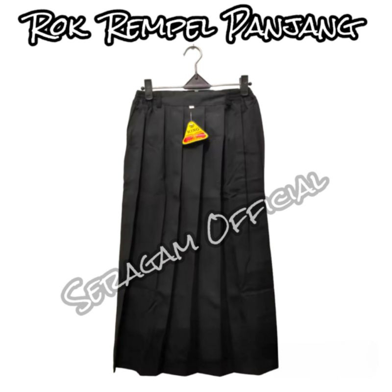 Rok Rempel Hitam Panjang Anak Sekolah MI Seragam Sekolah SD Anak Perempuan