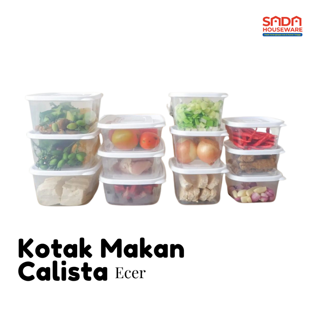 Kotak makan Calista / kotak makan warna / kotak bekal calista / kotak penyimpan makanan