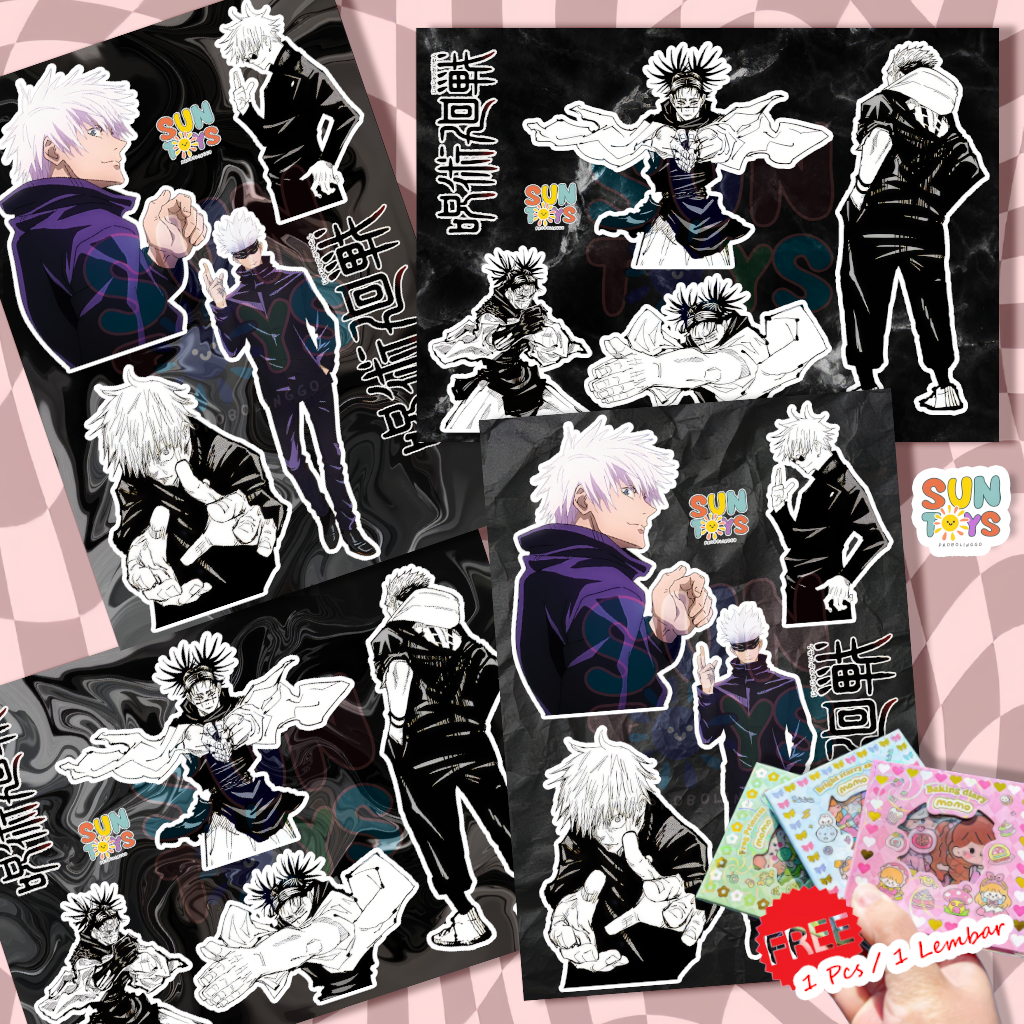 

☀ SUN ☀ Stiker Sticker Pack Anime Jujutsu Kaisen UK A6 Cutting Kisscut