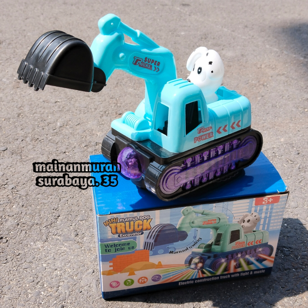 Mainan Kendaraan Truck Beko Excavator Electric Contruction 833 23 | Truck Mini Bisa Berjalan Dan Ber