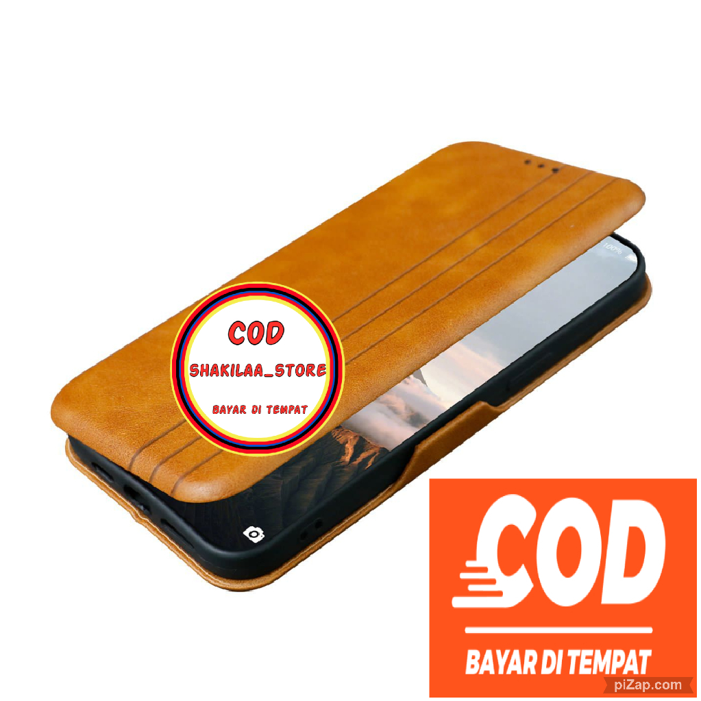 Case HP OPPO A31 Magnet Motiv Garis Sarung Hp Buka Tutup