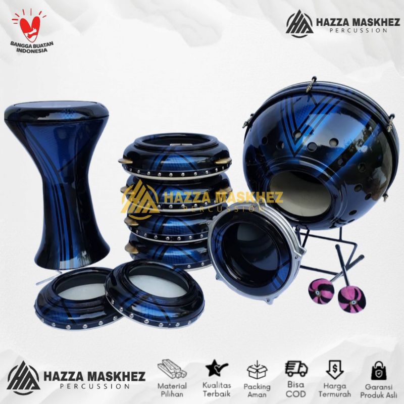 PROMO Alat Rebana Hadroh Jepara Full Set Alat Hadroh Motif Kualitas Terbaik