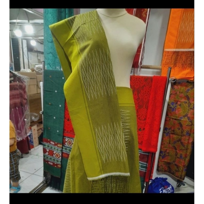 Sibolang rasta/sarung sibolang rasta/songket sibolang rasta hijau daun