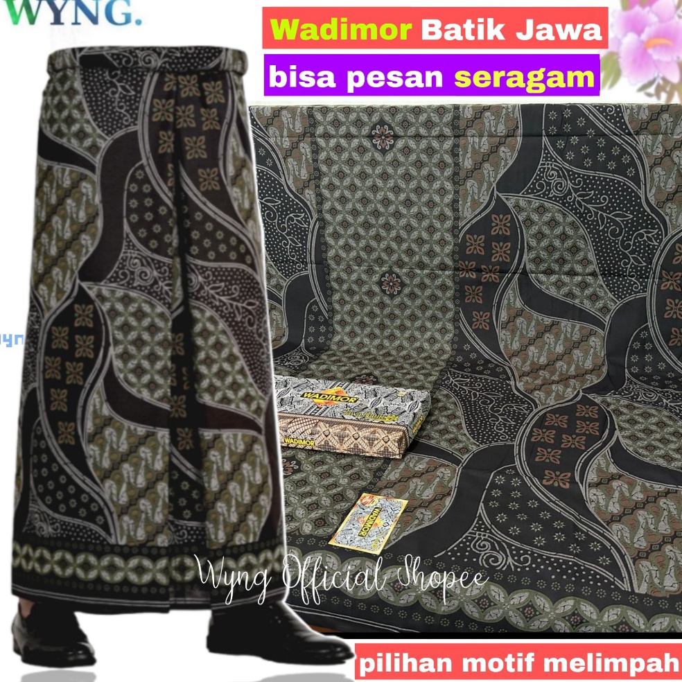 SARUNG BATIK WADIMOR JAWA MOTIF TERBARU Wadimor Batik Jawa Viscose Original Sarung Seragam Dewasa ART X8V9