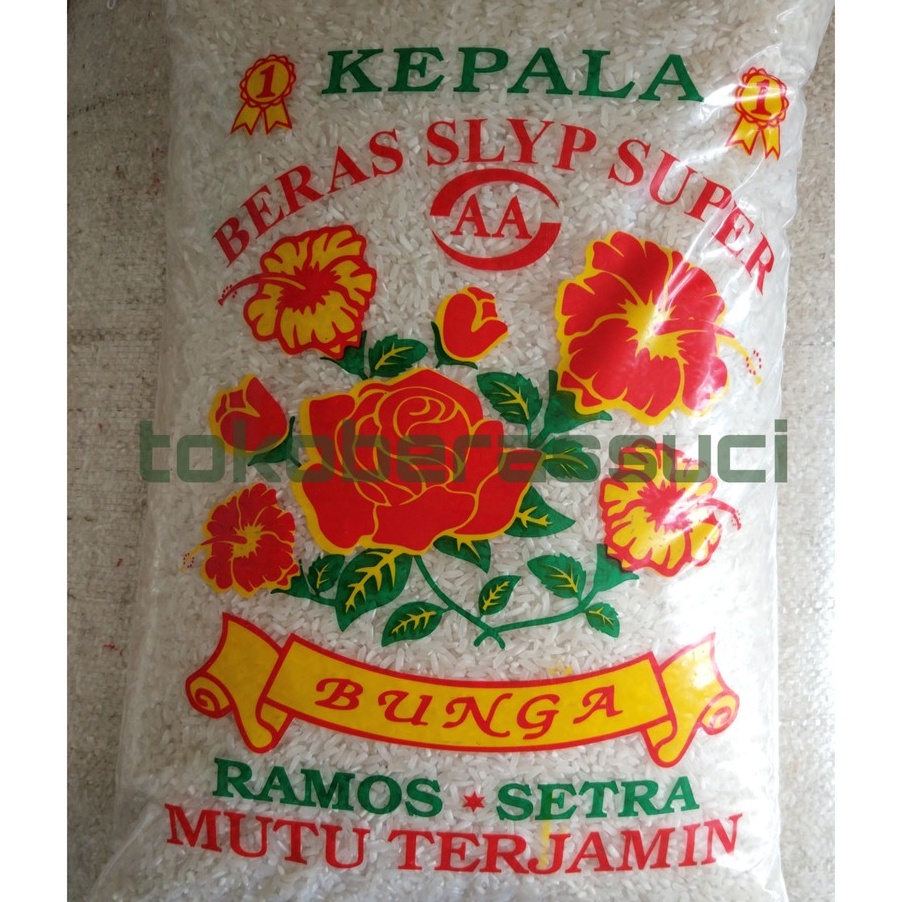 

Ready Stok Beras 5KG 1KG 2KG Setra Ramos SLYP Cap Kembang Bunga