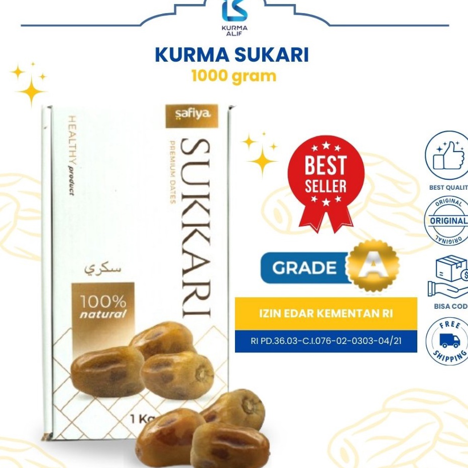 

GROSIR Kurma Sukari Kurma Raja 1 kg Basah Lembut Premium