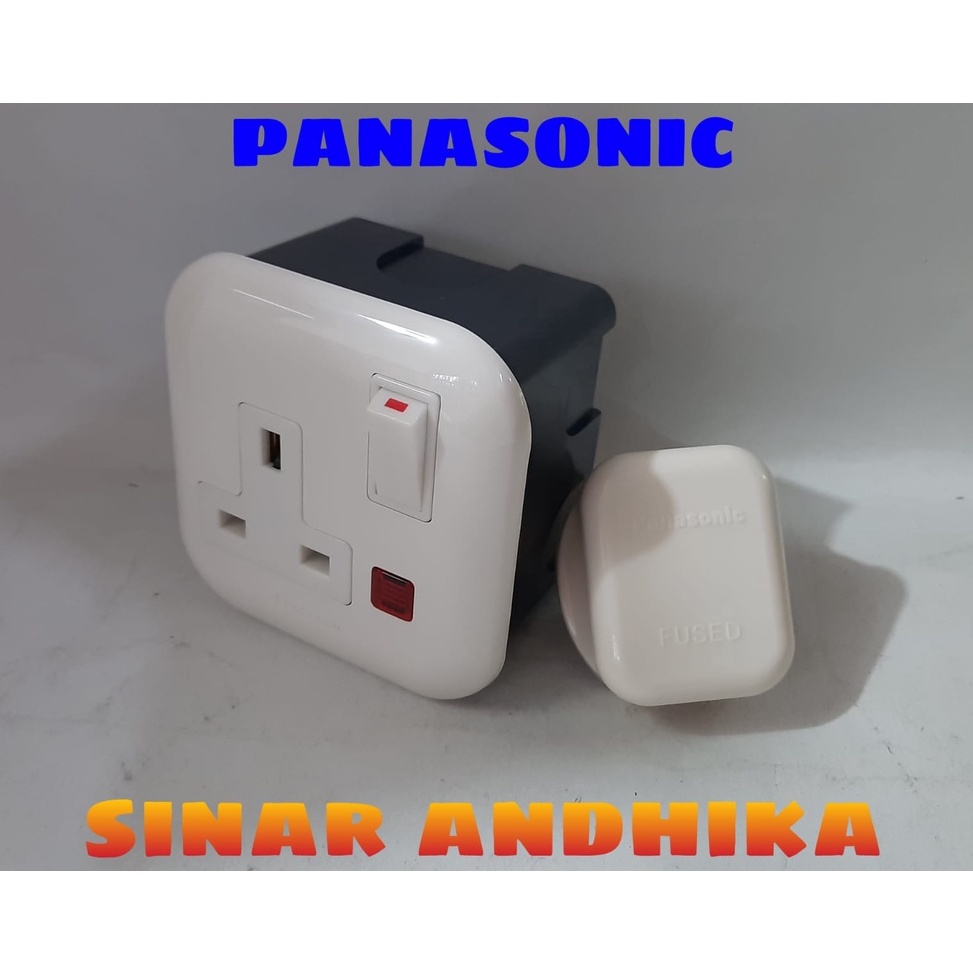GROSIR Stop Kontak Ac Set Panasonic Inbow Steker Ac Wbj1214WWej9111 Ready