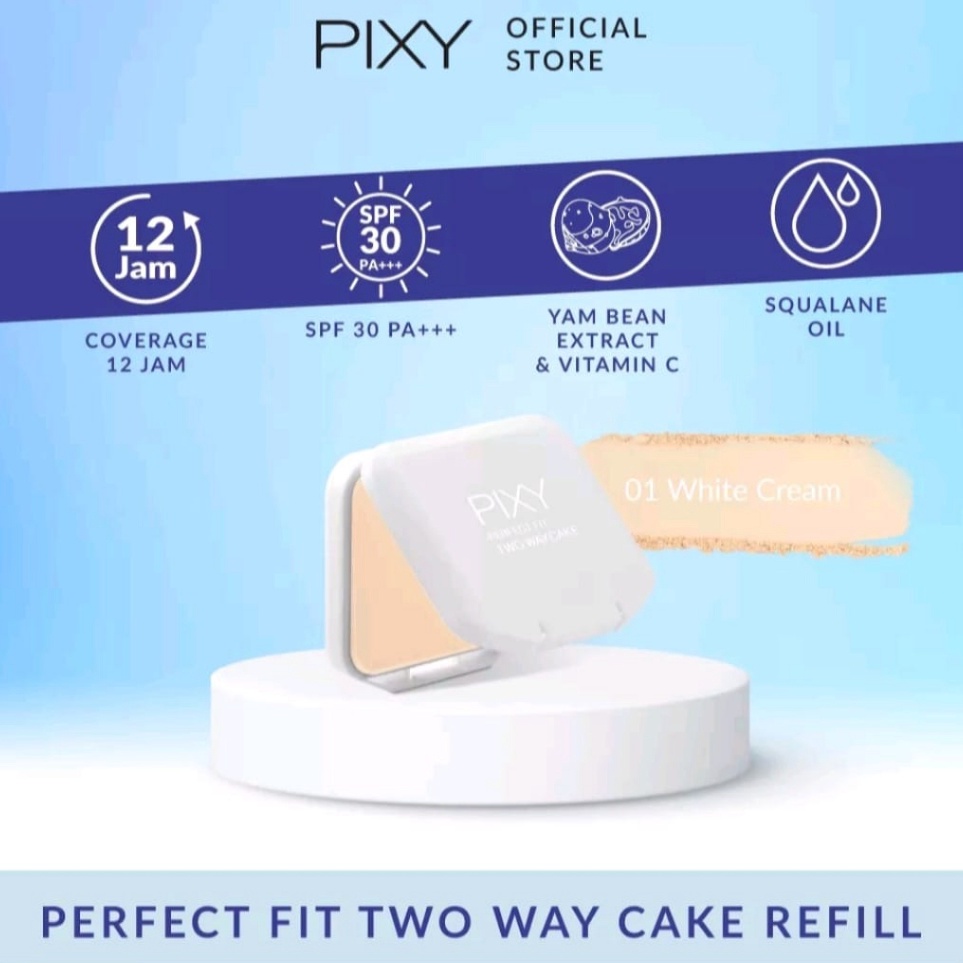 Murah Berkualitas  Pixy compact two way cake KEMASAN BARU Refill Original Ori bedak padat make up wajah kecantikan White pink cream Natural uv