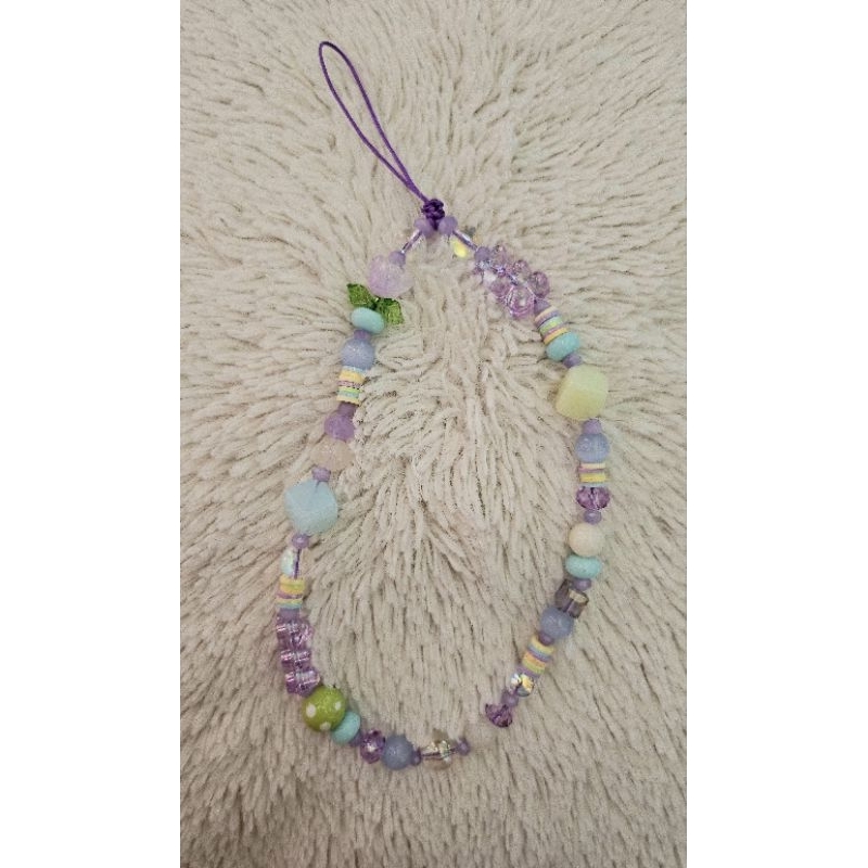 Phone charm chain korea gantungan hp mutiara pearl