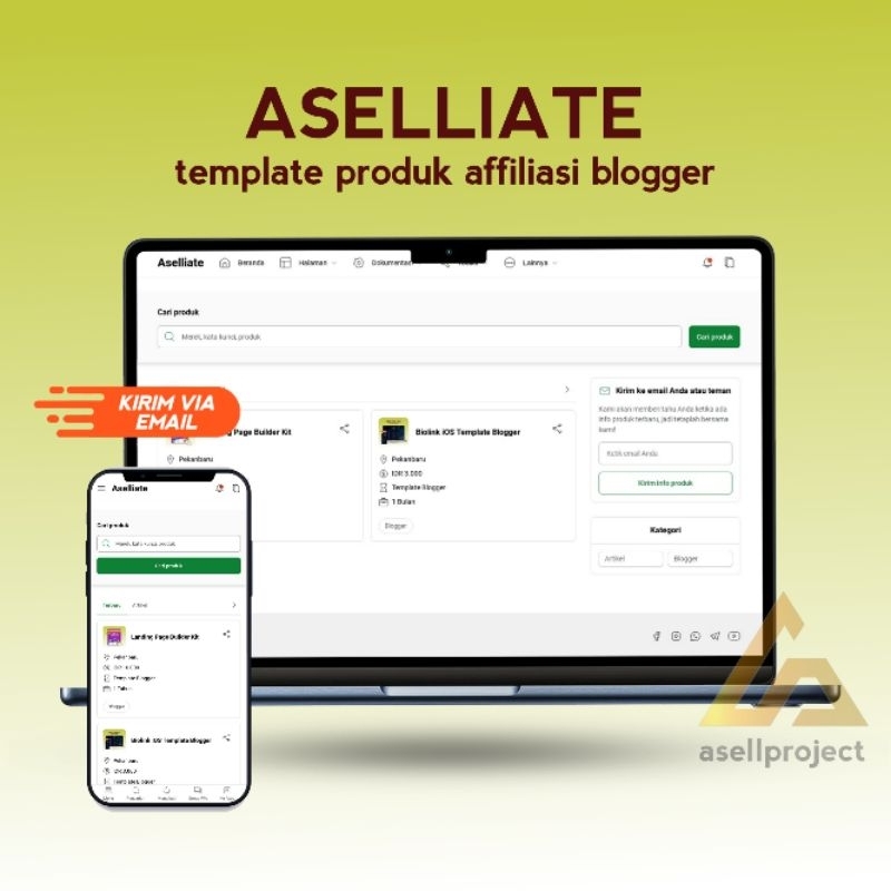 Aselliate Premium Template Blogger | Tema Blogspot Affiliate