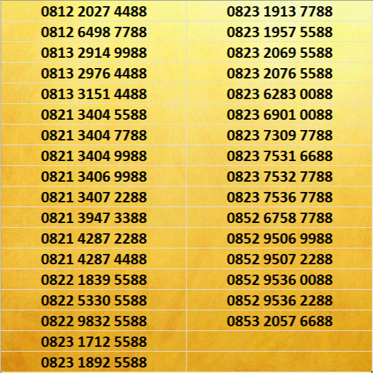 Nomor Cantik Simpati Double AA - 0088 - 1188 - 3388 - 7788 - 9988 P2