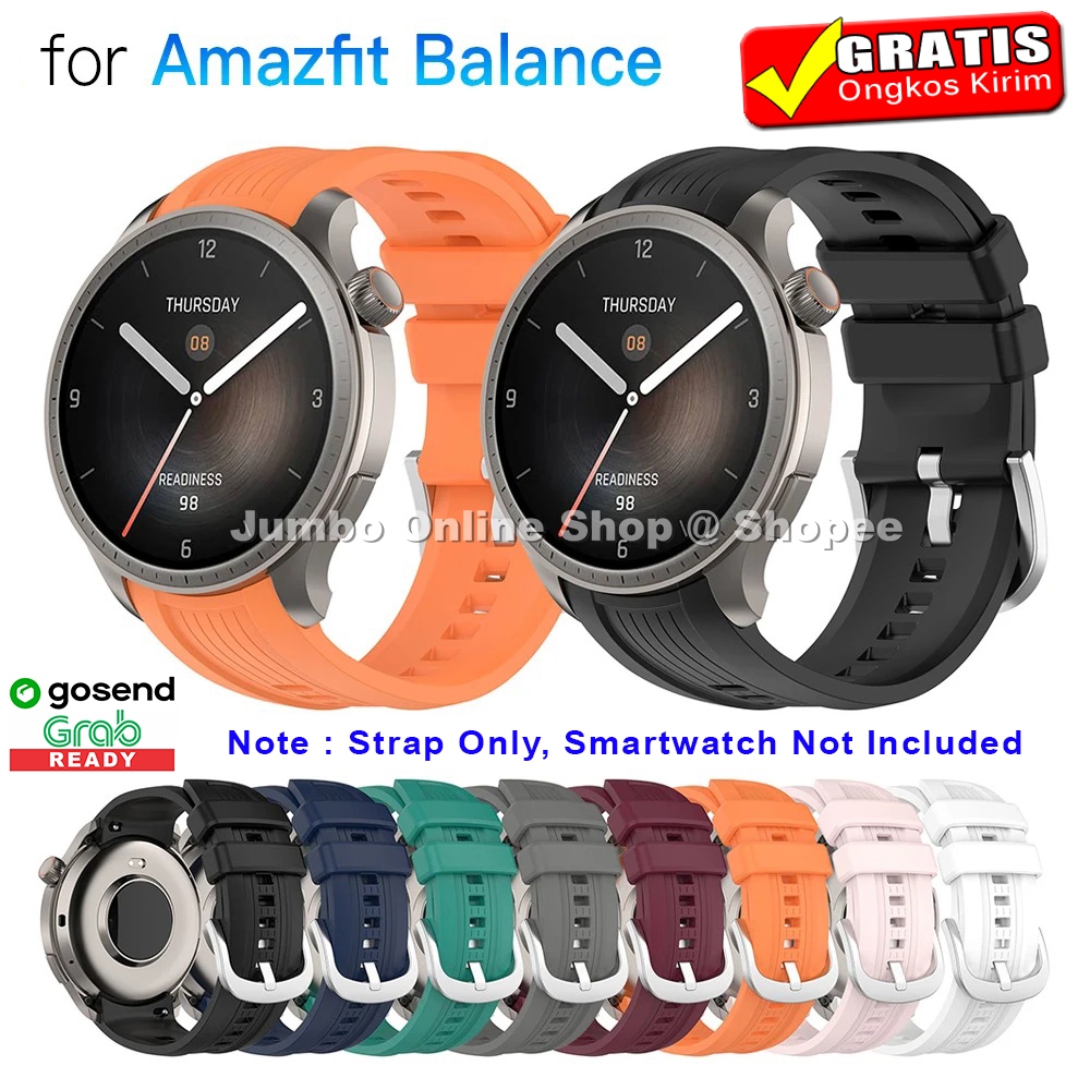STRAP RUBBER SILIKON AMAZFIT BALANCE TALI JAM SMARTWATCH FOR AMAZFIT BALANCE 2023