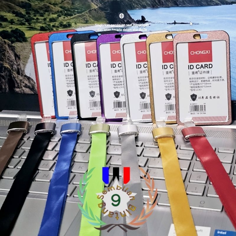 

Tempat Id Card Aluminium + Tali Lanyard Aluminium Solid Holder Id Card Alumunium Vertikal