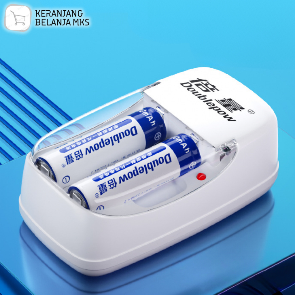 Charger Baterai 2 slot AA/AAA free Baterai 2PCS AA 1200mAh