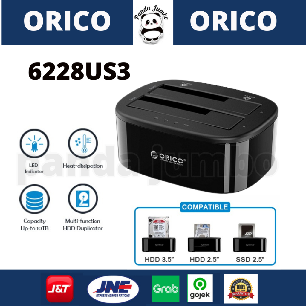 ORICO 6228US3-C docking hardisk 2.5/3.5 HDD/SSD USB3.0 dual-bay(PJ)