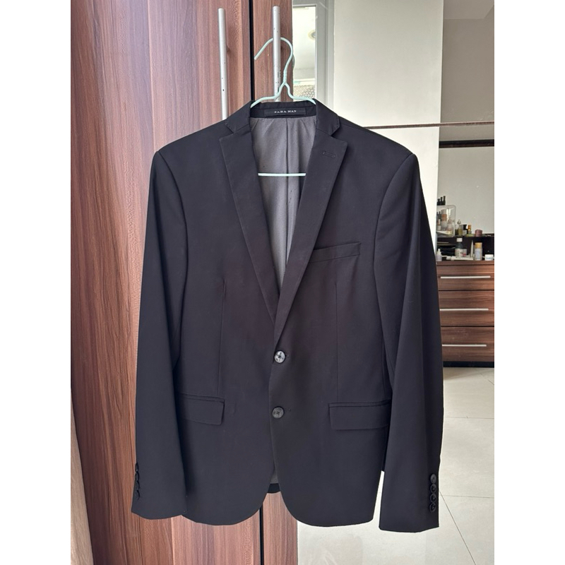 ZARA MAN Blazer Black size S (EUR 46) |Blazer Pria Hitam