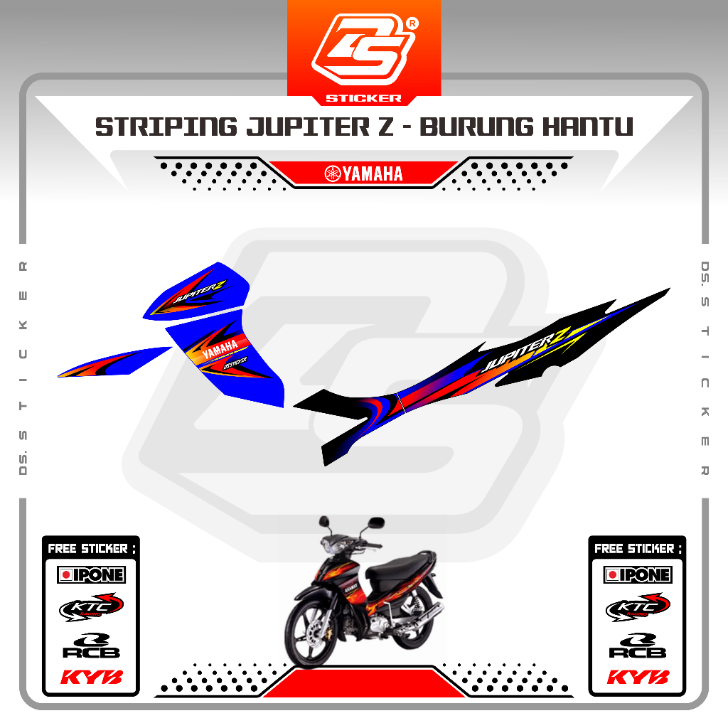 Sticker striping motor jupiter z burhan Decal Striping Jupiter Z 5tp Burhan Premium Racing DS140224