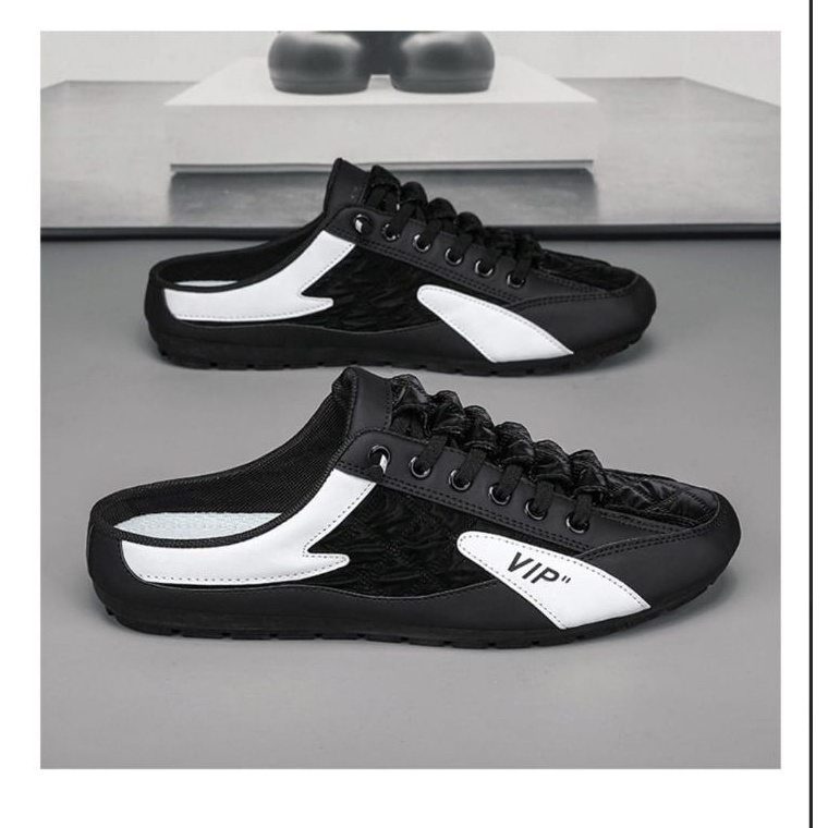 HEMAT PROMO COD Slip On Mule Sneakers K31 Backless sneakers Trip Sepatu Olahraga Kasual Loafers Squa