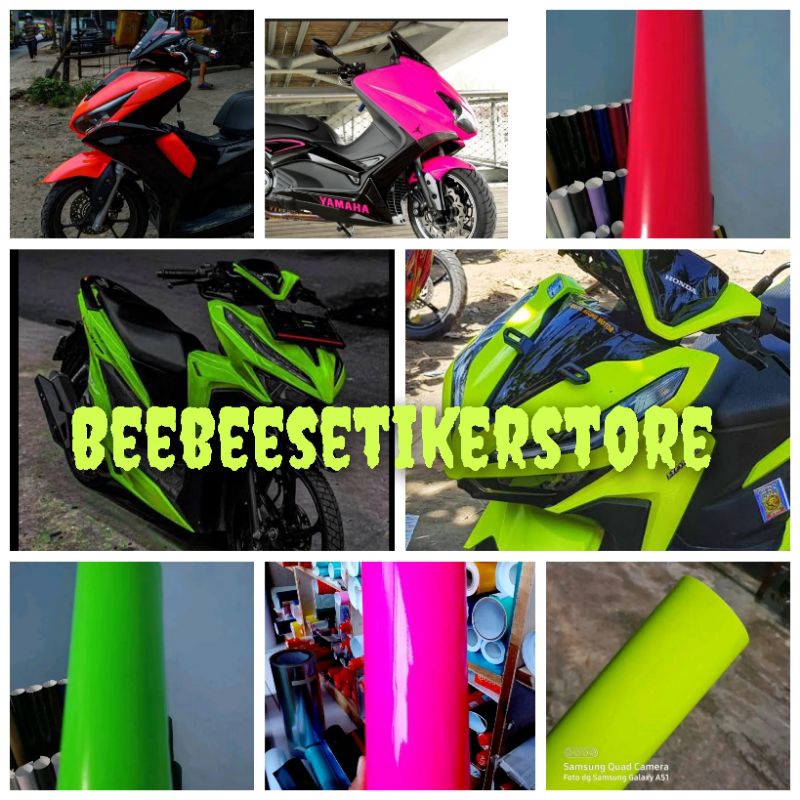 setiker sekotlet Motor kuning lemon stabilo stiker skotlet hijau stabilo seticker secotlet Warna Set