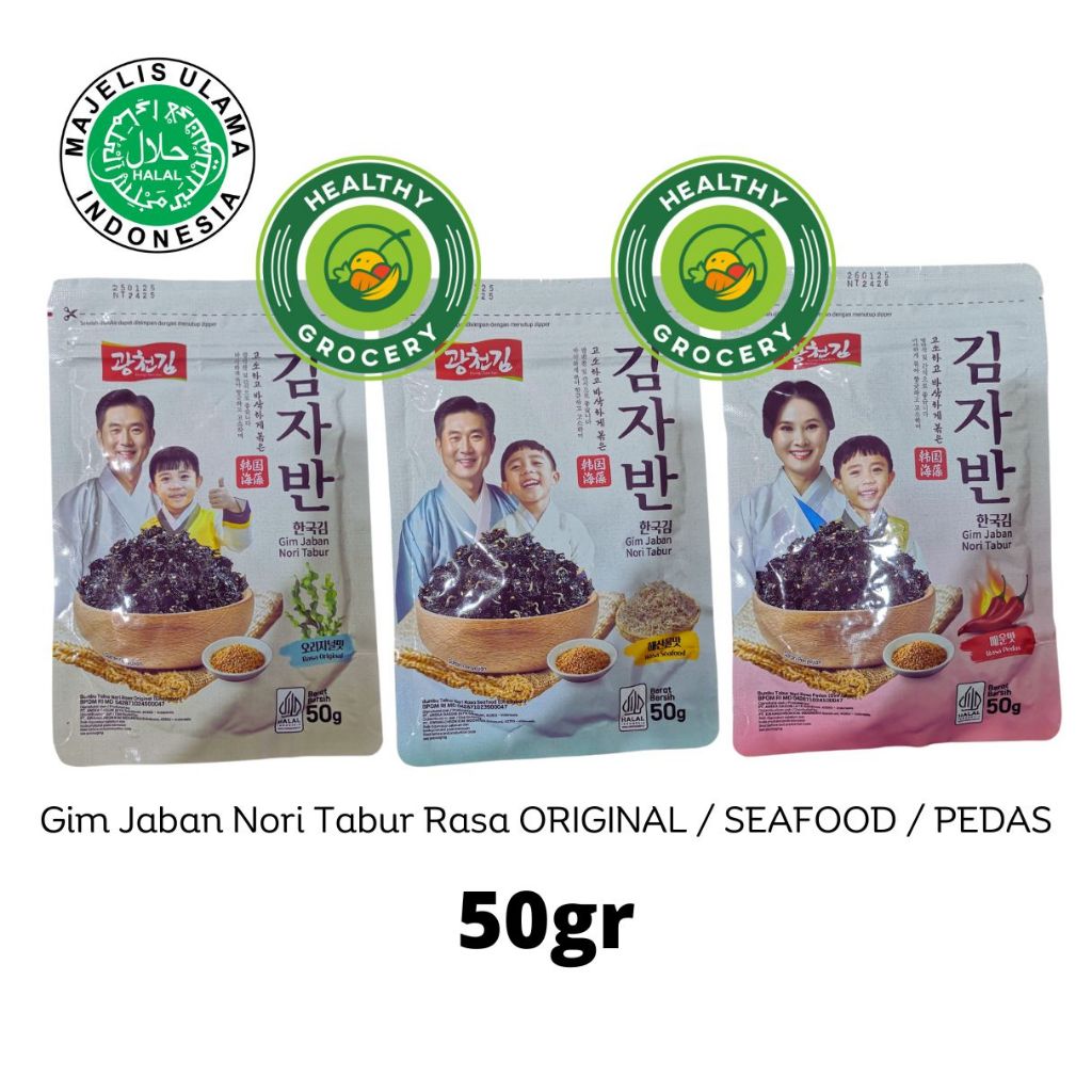 

EG Gim Jaban Nori Tabur Rasa Original / Seafood / Pedas 50gr / Nori Tabur