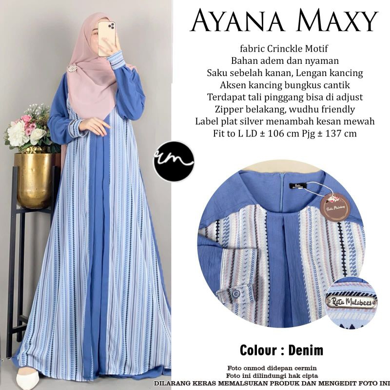 ANGGRAINI ~ RATU MULABEES ~ DRESS MAXY ~ GAMIS SYARI ~ GAMIS BUSUI ~ GAMIS CRINKLE ~ ORI SOLO ~ RECO