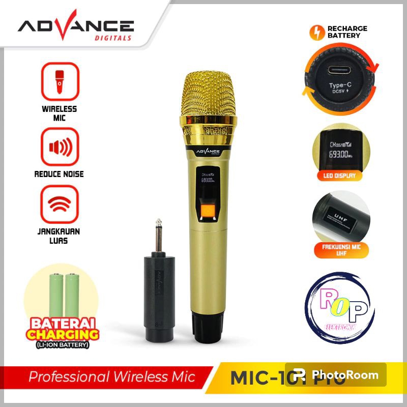 Mic Wireless Advance MIC-101 PRO Profesional Microphone Wireless