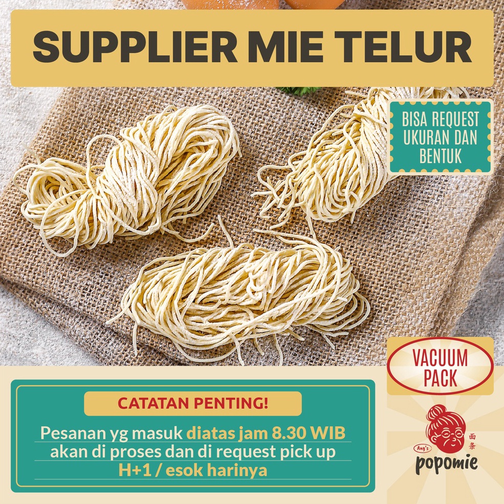 

FREE ONGKIR VACUUM PACK Mie Telur Mie Telor Mie Ayam Bakmi